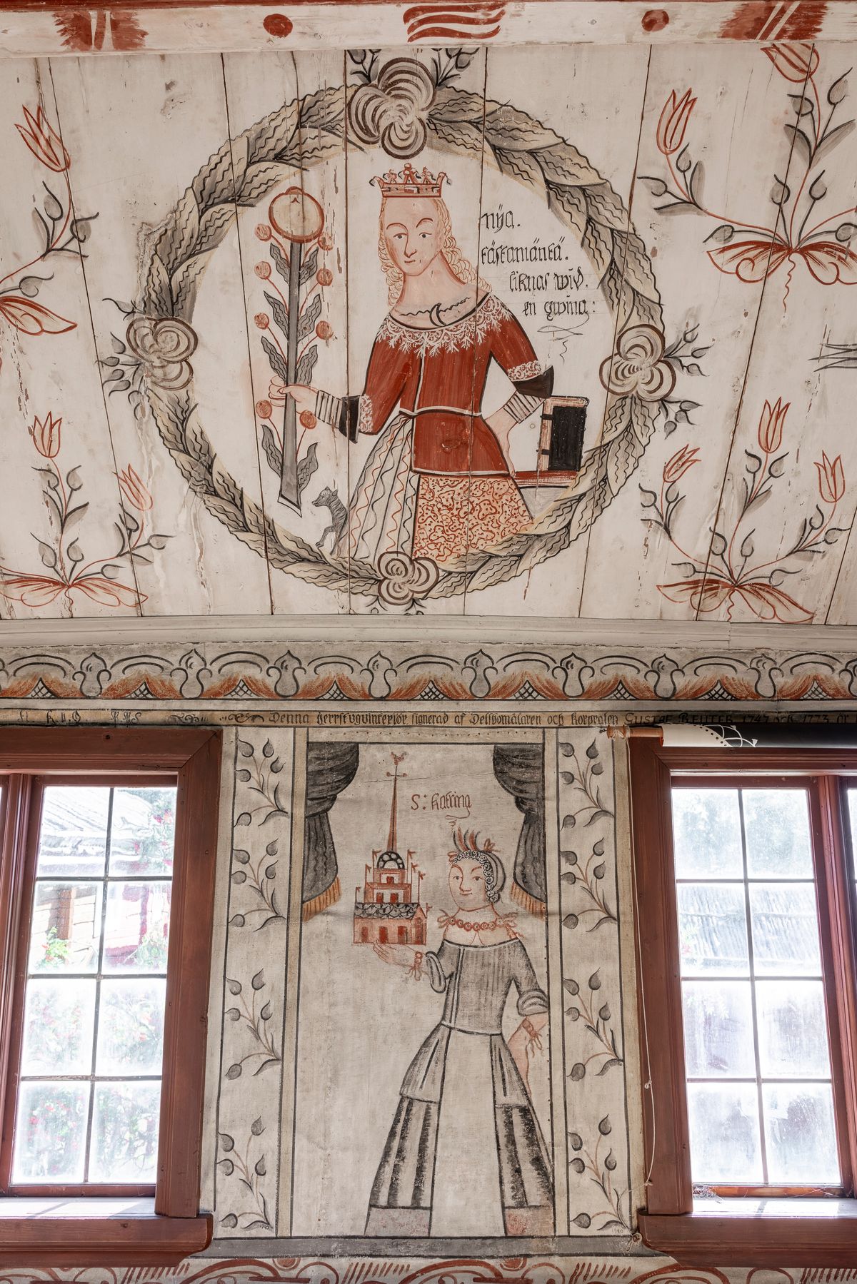 Väggmålning från 1700-talet