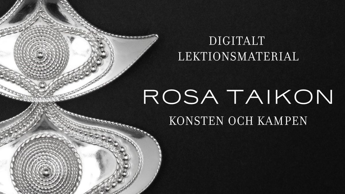 Rosa Taikon, digitalt lektionsmaterial. På bilden visas ett av Rosa Taikons smycken